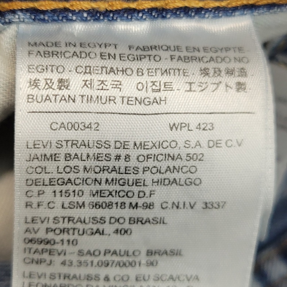 Levis 559 Jeans Mens 40x32 Blue Denim Faded Red Tab Straight Leg Streetwear - Picture 13 of 14